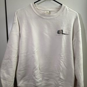 2023 KAWS x UNIQLO UT White Sweater Sweatshirt Long Sleeve Mens Size Medium